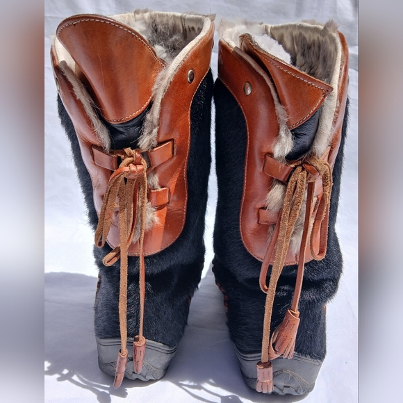 Diadora Vintage Boots Real Fur With Leather Trim - Picture 2 of 6